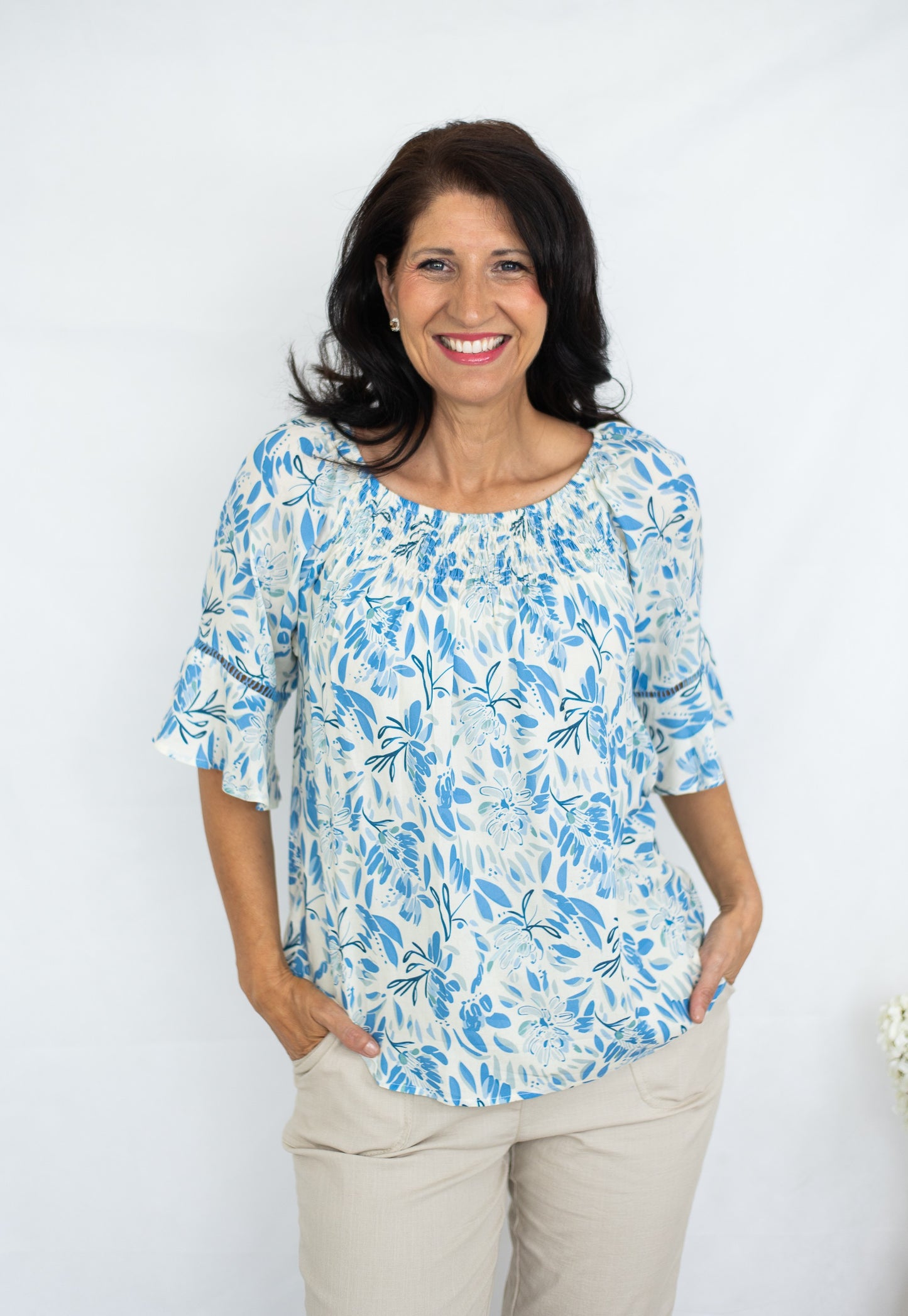Blossom Shirred Top