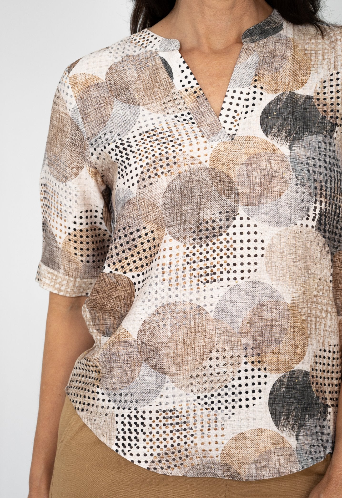 Glitter Polka Yoke Top