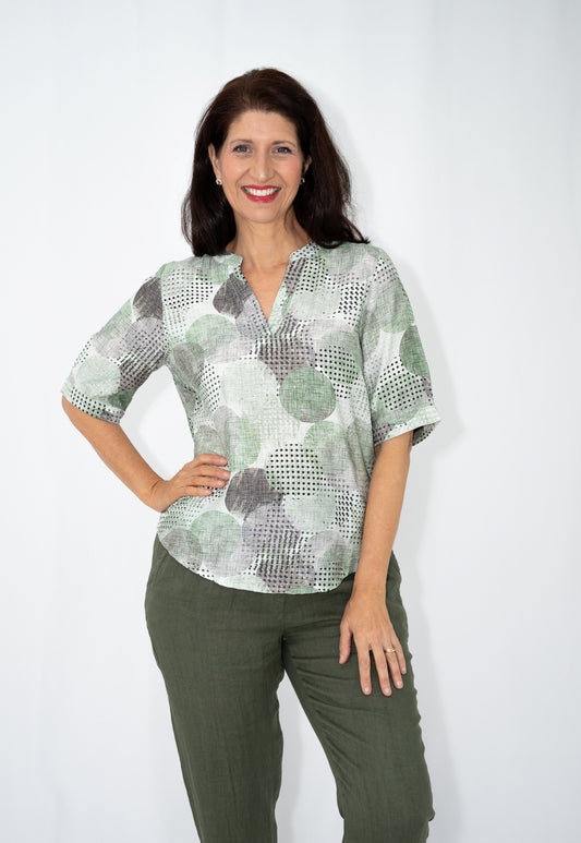 Glitter Polka Yoke Top