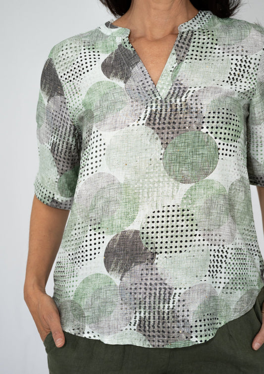 Glitter Polka Yoke Top