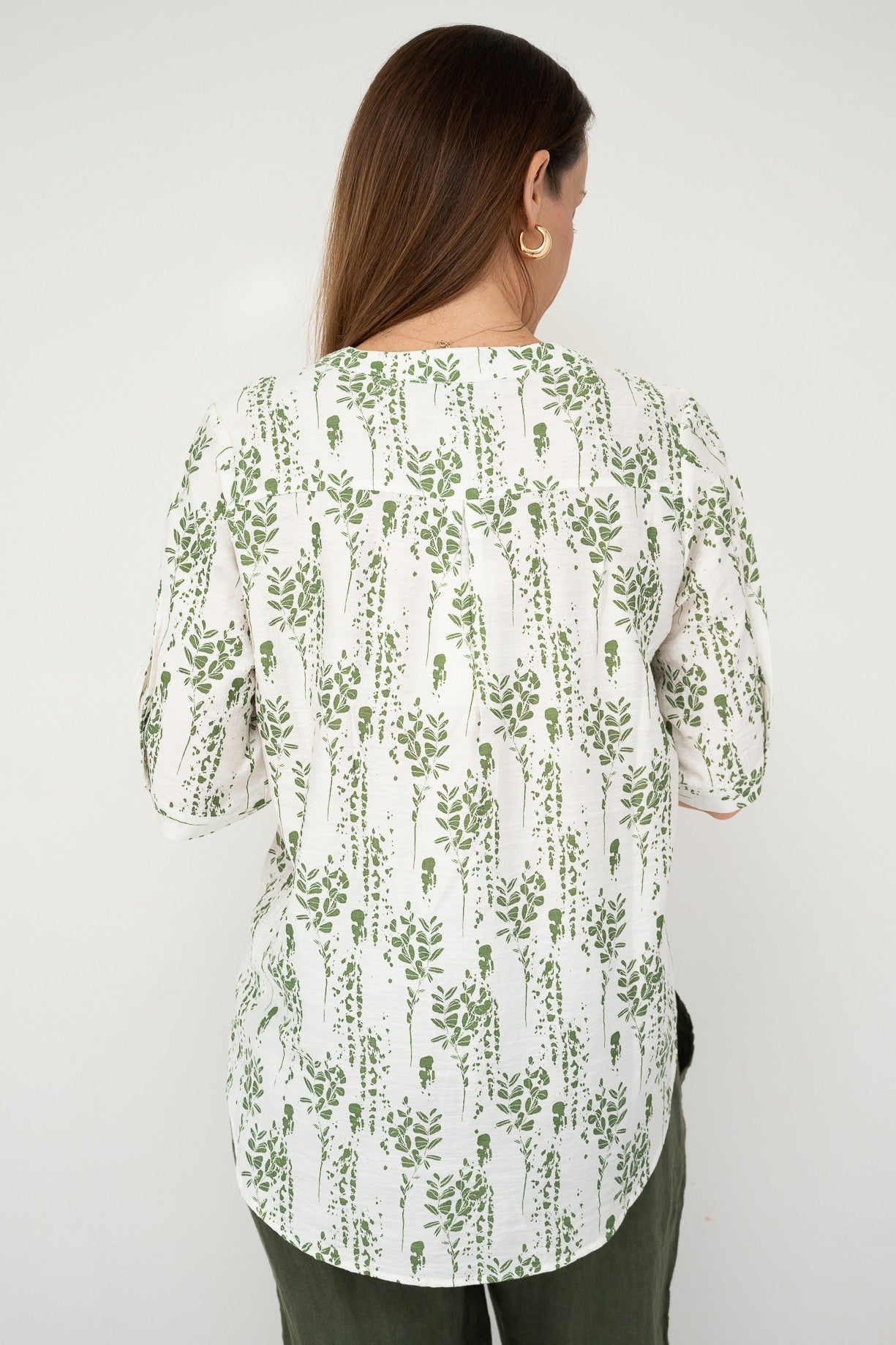 Leafy Smudge Yoke Top