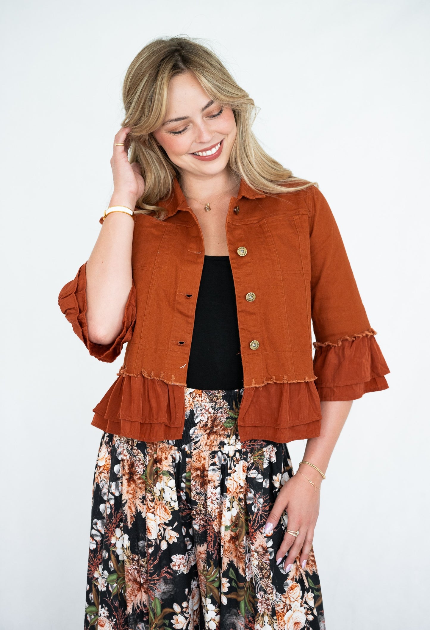 Frill Denim Jacket