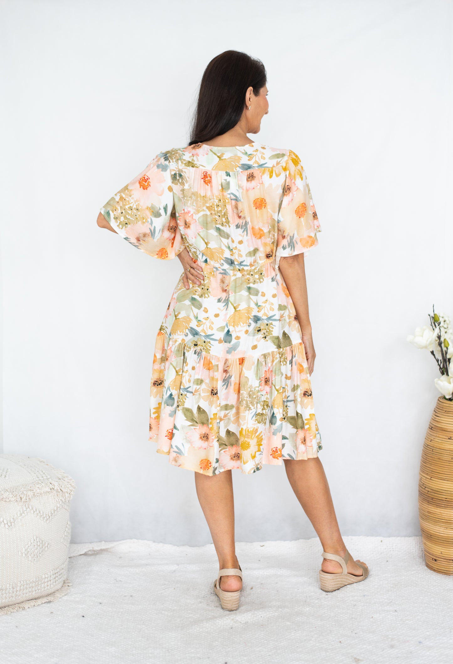 Sunflower Tiered Short Dress