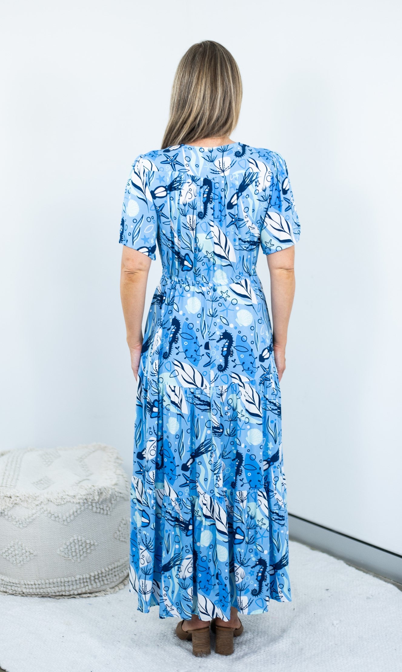 Marine Magic Tiered Maxi Dress