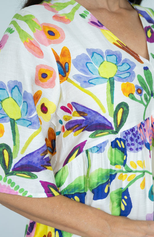 Spring Garden Tiered Empire Dress