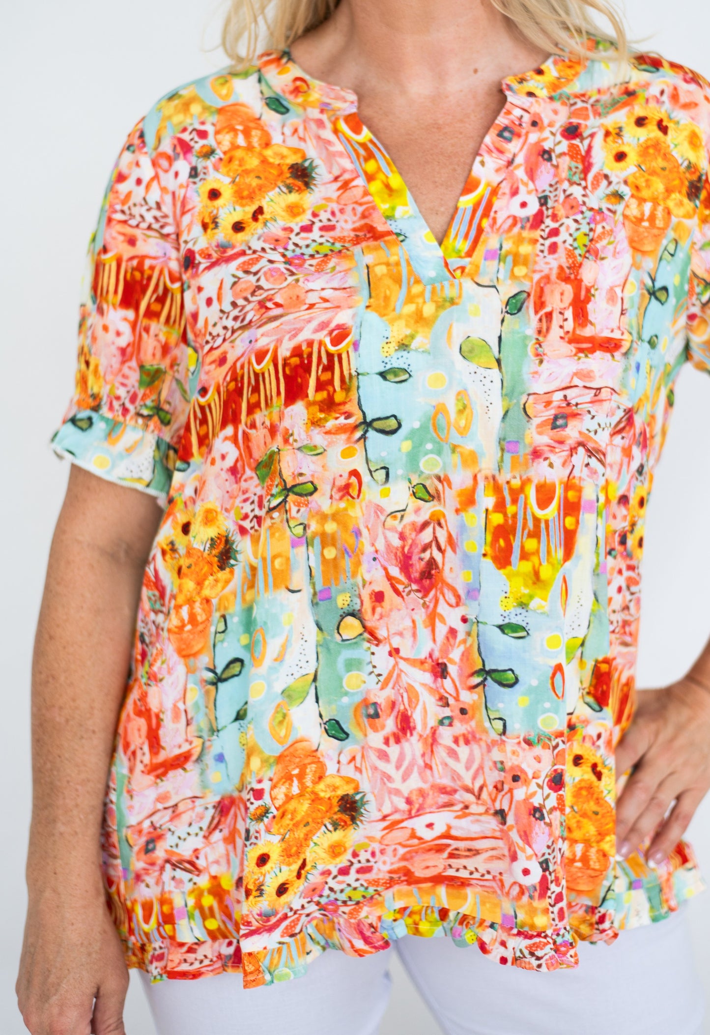 Hot Mess Frill Yoke Top
