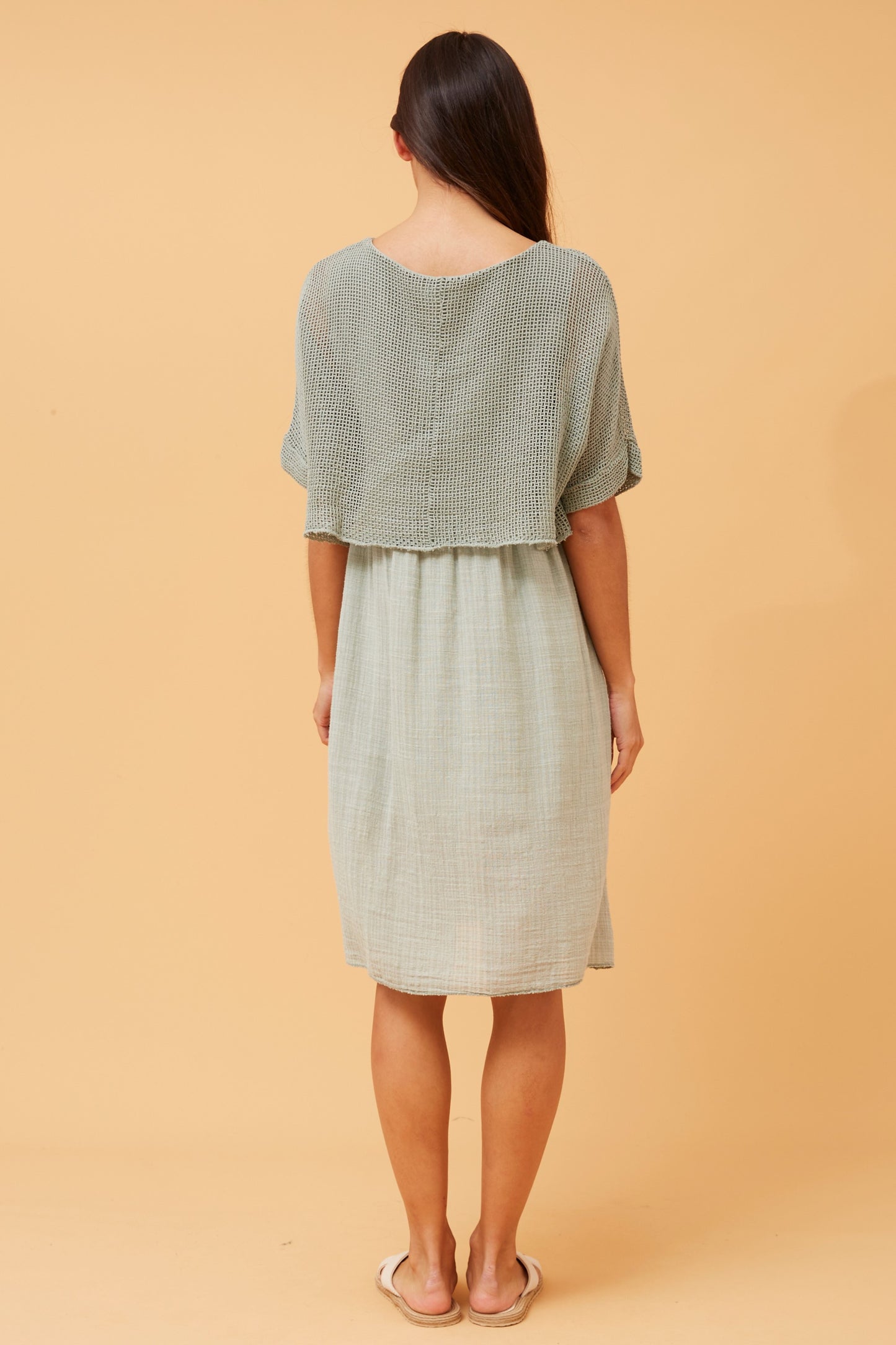Mesh Italian Layered Cotton Dress