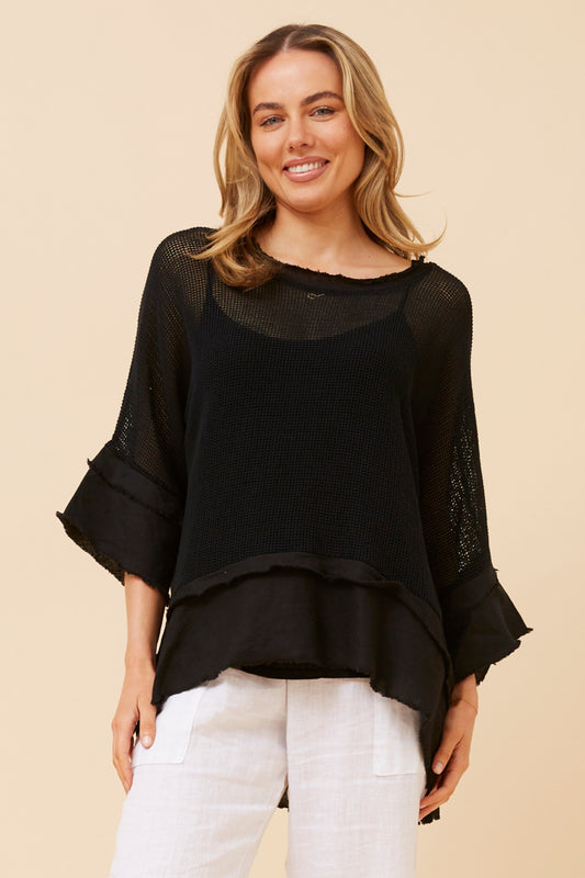 Mesh Italian Top with Cami