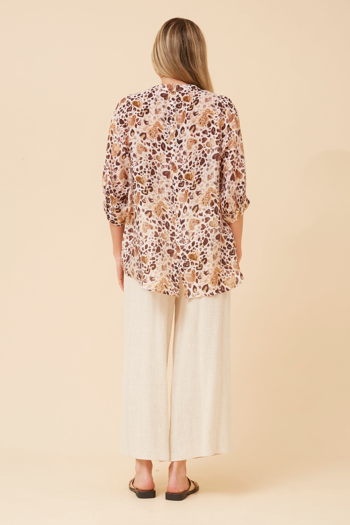 Wildheart Button Back Oversized Shirt