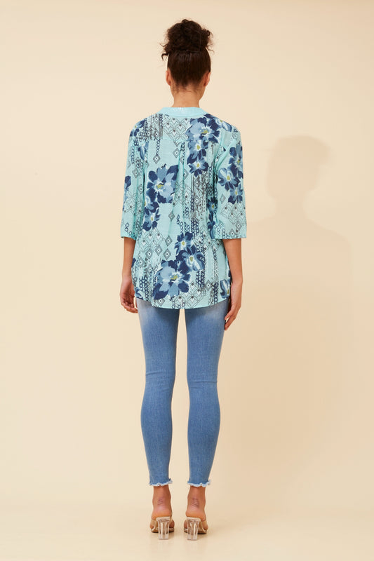 Floral Diamonds Sequins Italian Shirt