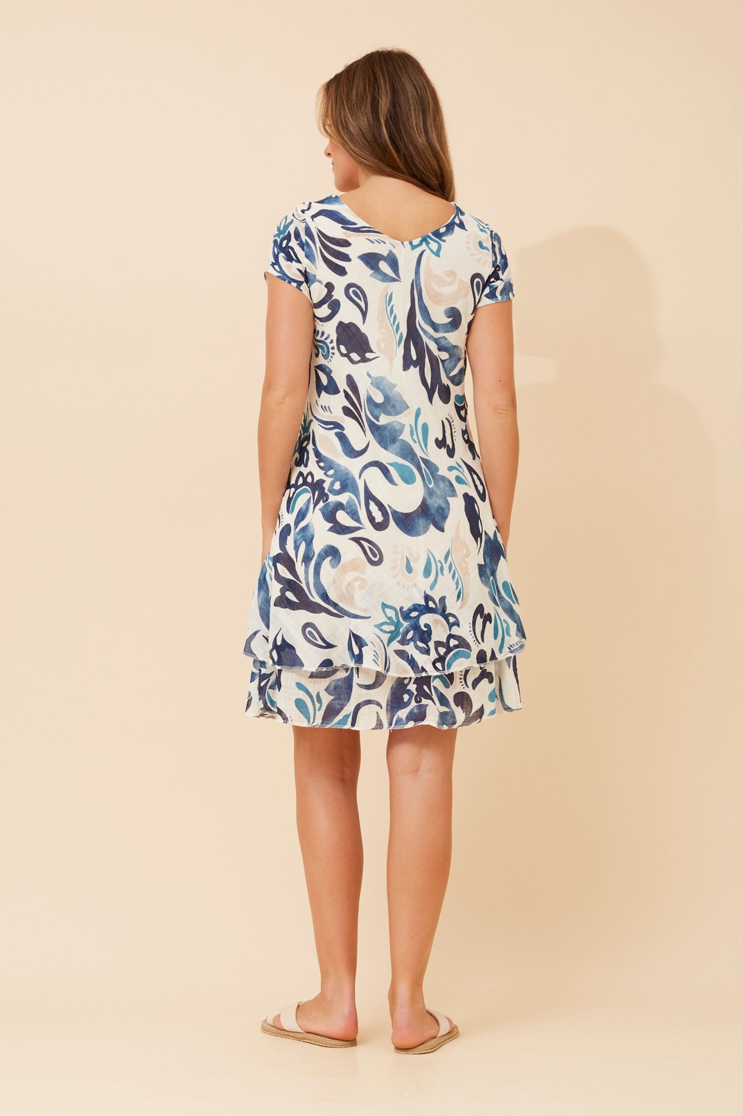 Waves Layered Short Italian Dress