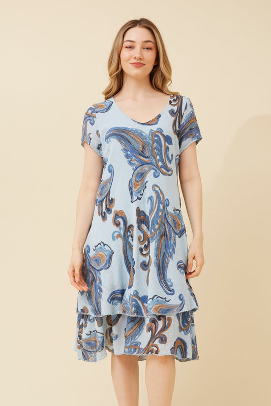Paisley Layered Italian Dress