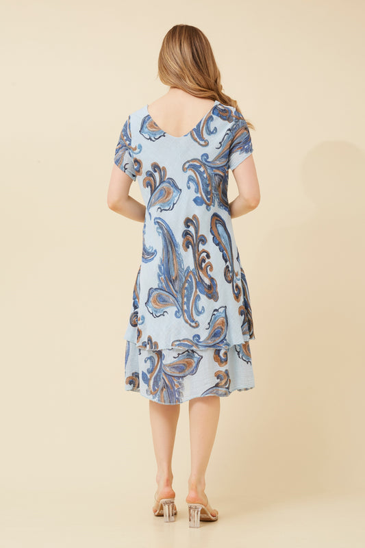 Paisley Layered Italian Dress
