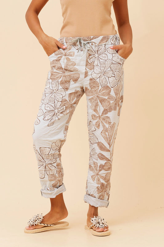 Fossilised Bloom Italian 7/8 Pants