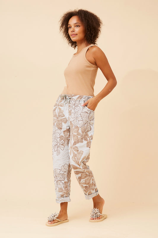 Fossilised Bloom Italian 7/8 Pants