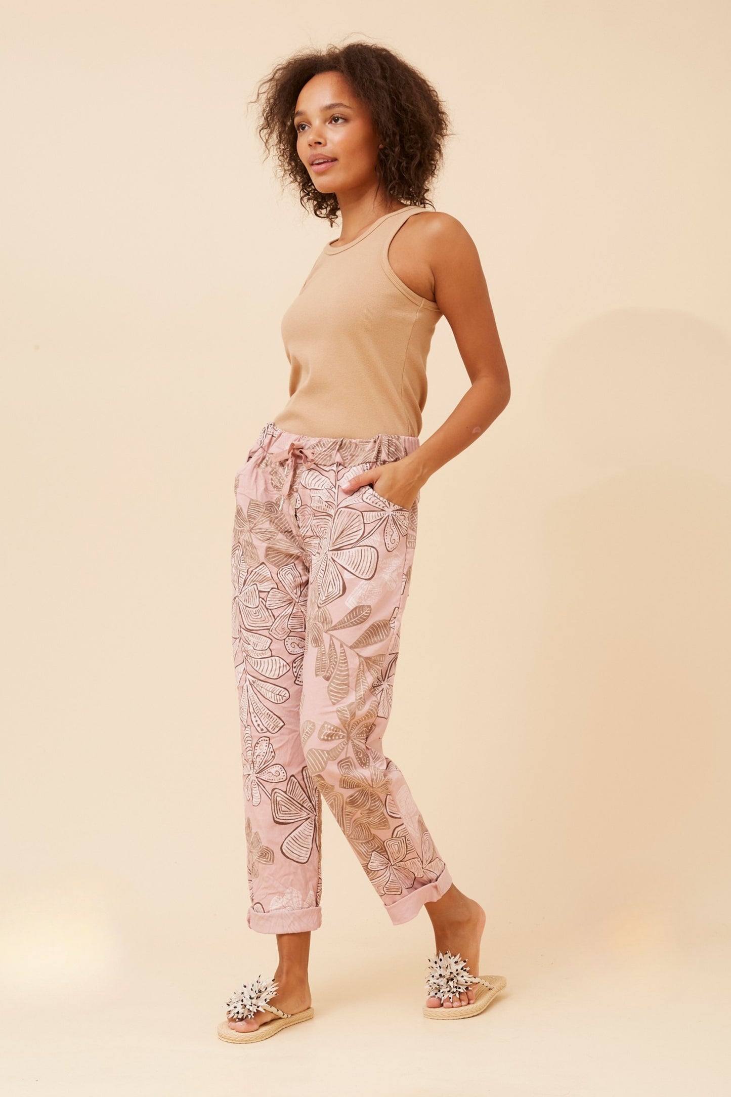 Fossilised Bloom Italian 7/8 Pants