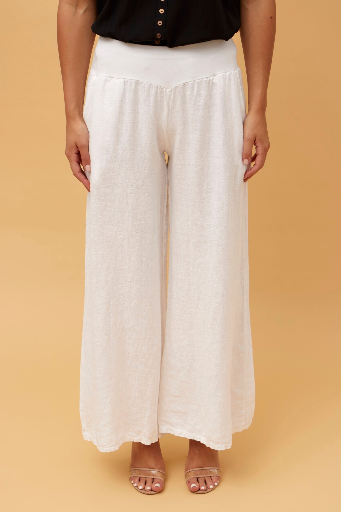 Wide Linen Italian Pants