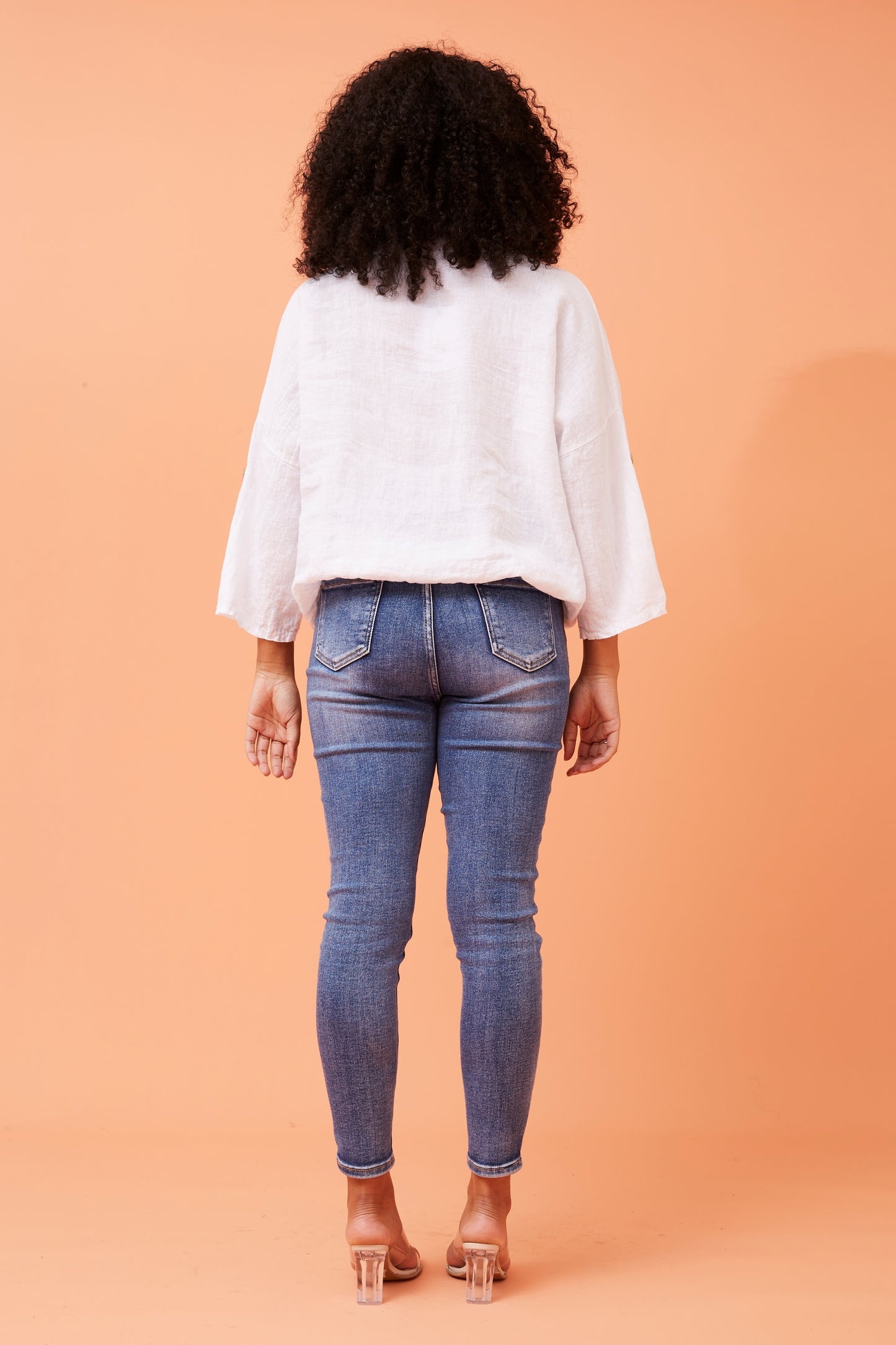 Sequin Pockets Italian Linen Shirt