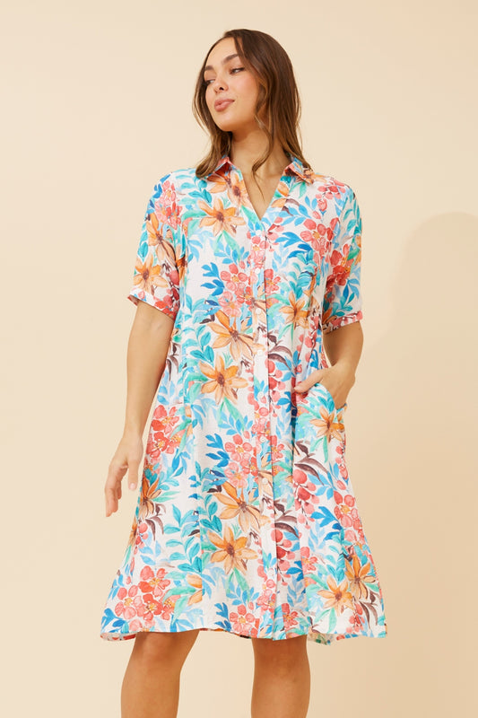 Floral Garden Collared Dress