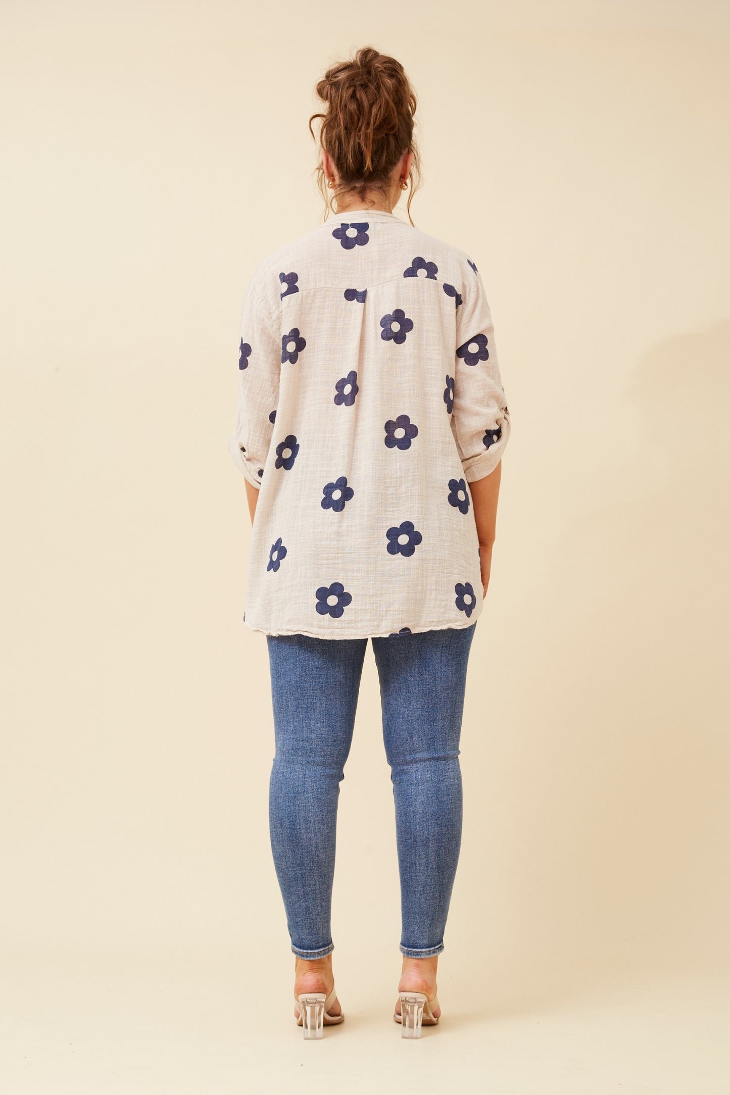 Floral Cotton Button Down Shirt