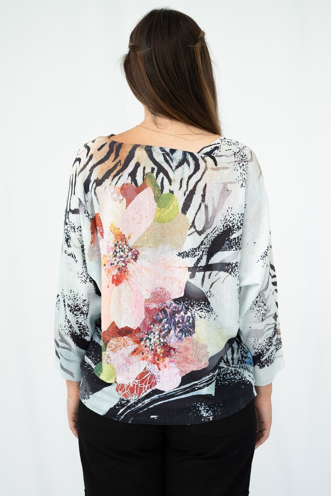 Wild Bloom Cotton Knit Sweater