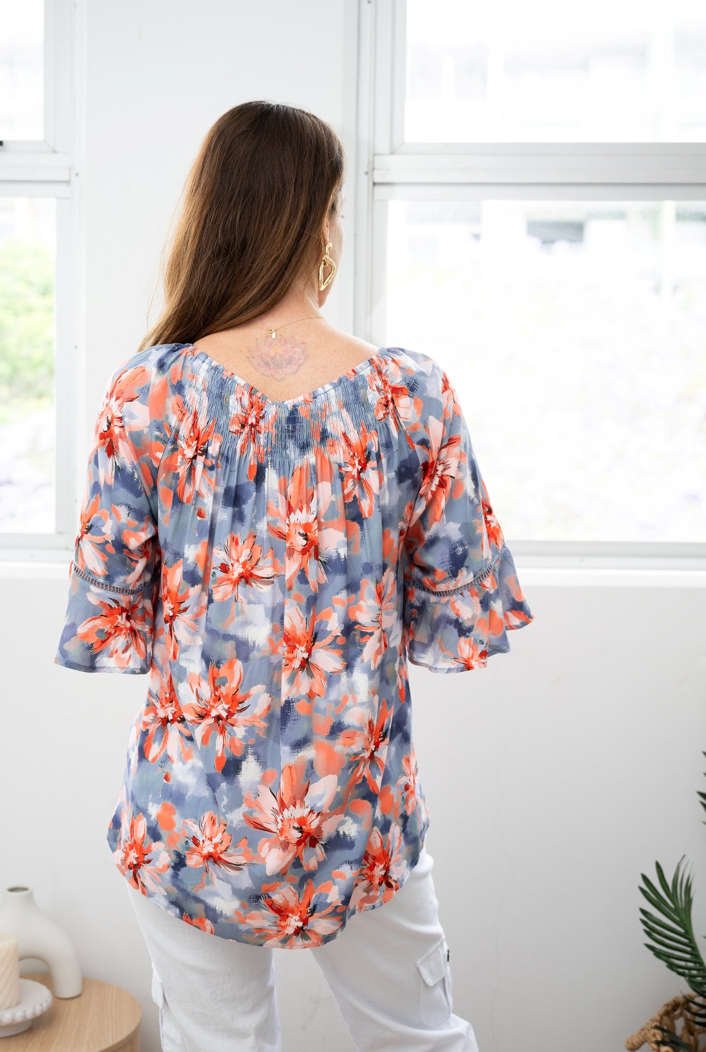 Daisies Shirred Top