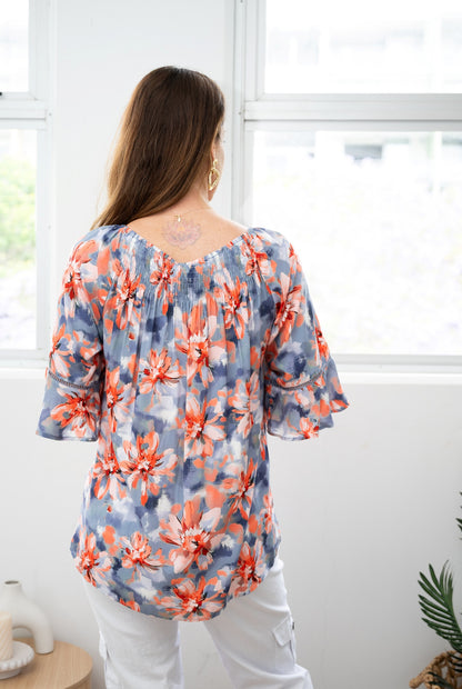 Daisies Shirred Top