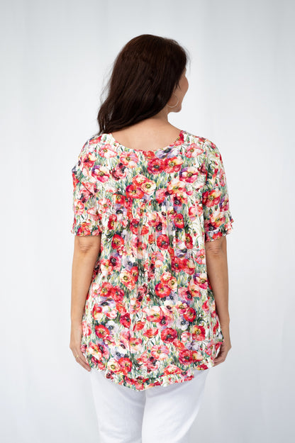 Poppies Frill Yoke Top