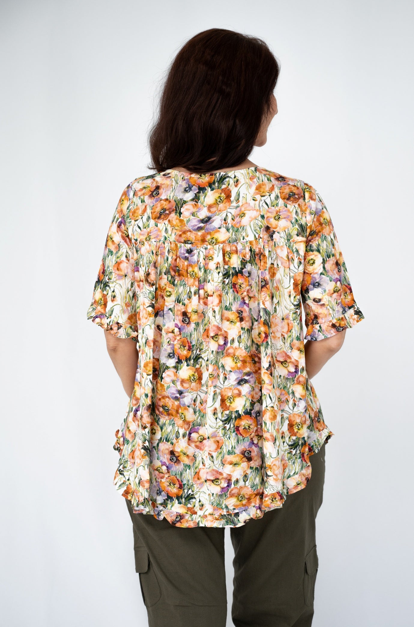 Poppies Frill Yoke Top