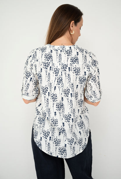 Leafy Smudge Yoke Top