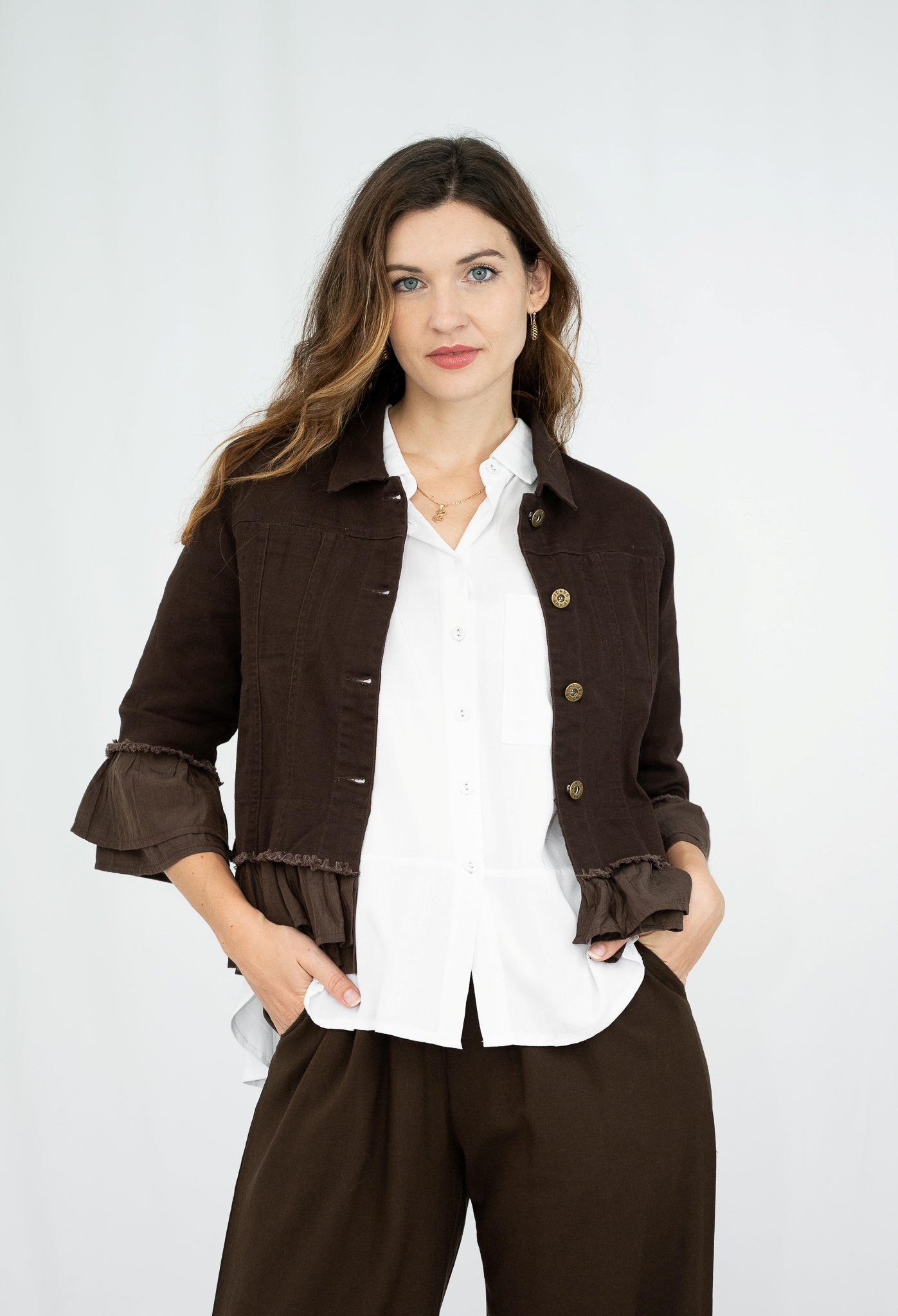 Frill Denim Jacket