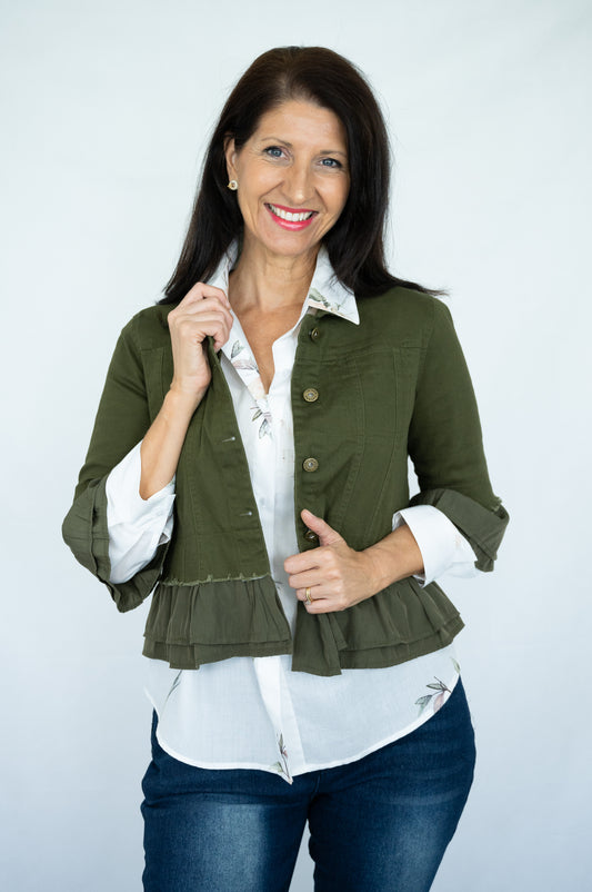 Frill Denim Jacket