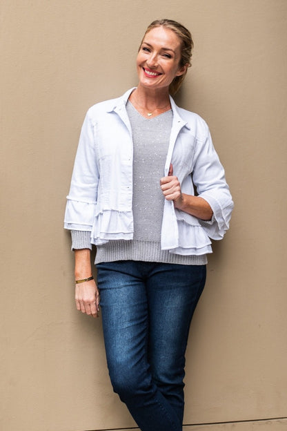Frill Denim Jacket