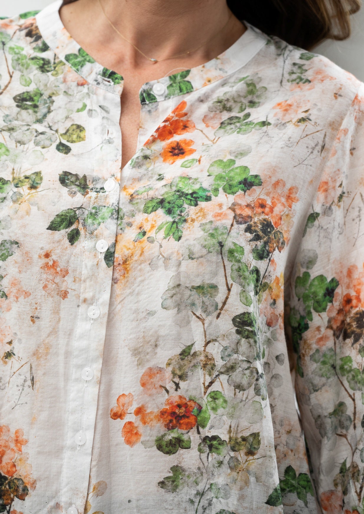 Watercolour Garden Button-Up Shirt
