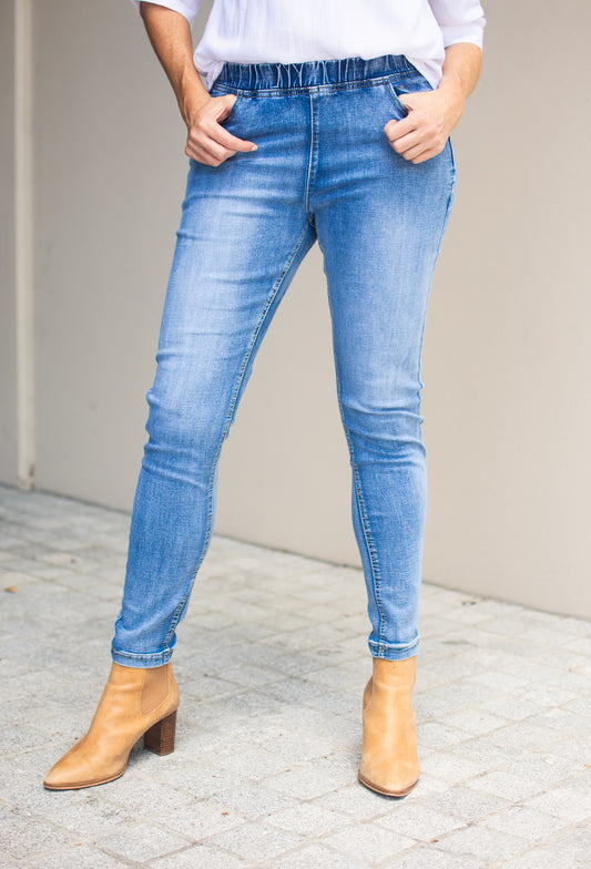 Denim Stretch Pants