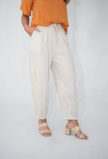 Lace Trim Pants