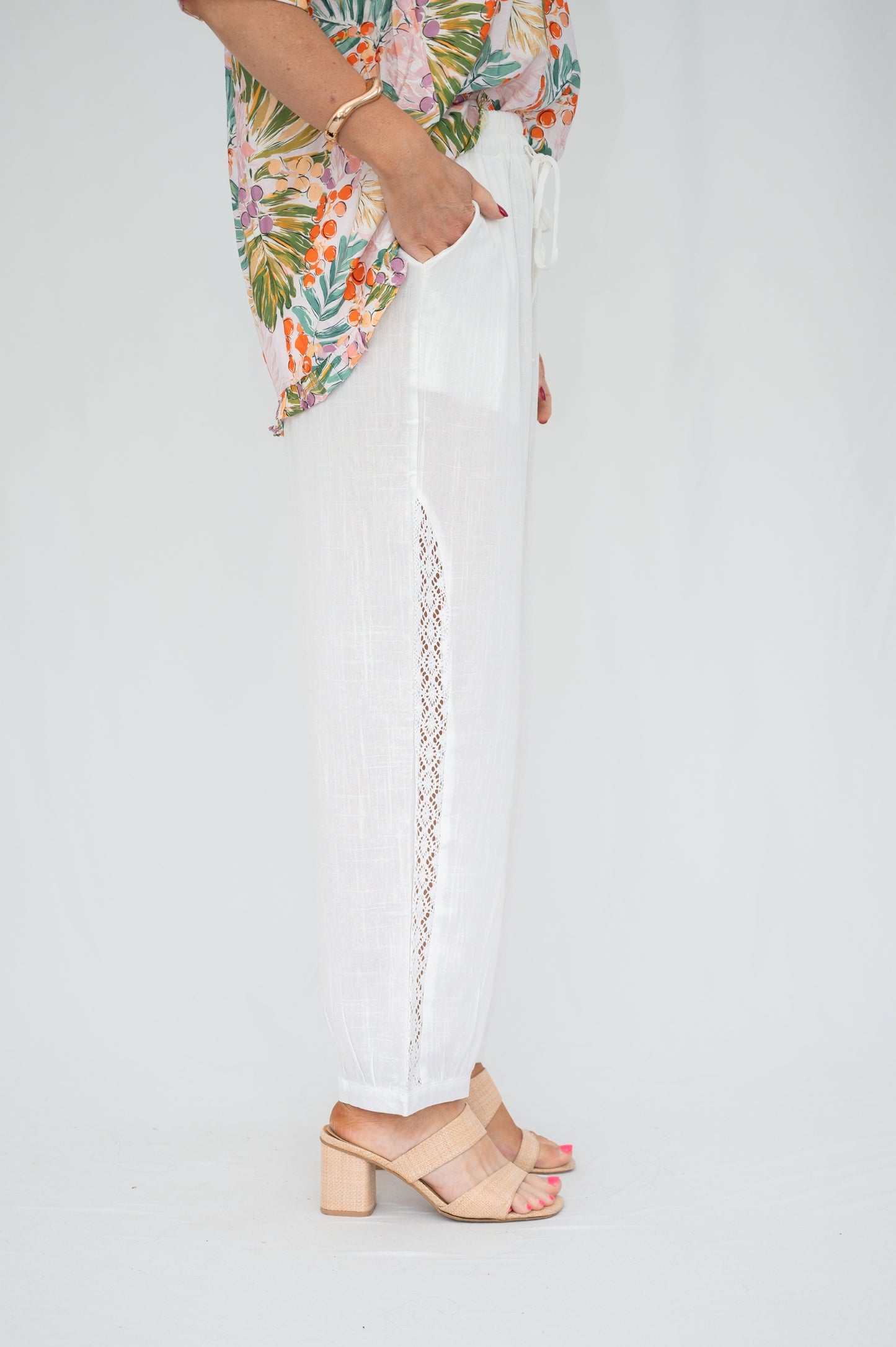 Lace Trim Pants