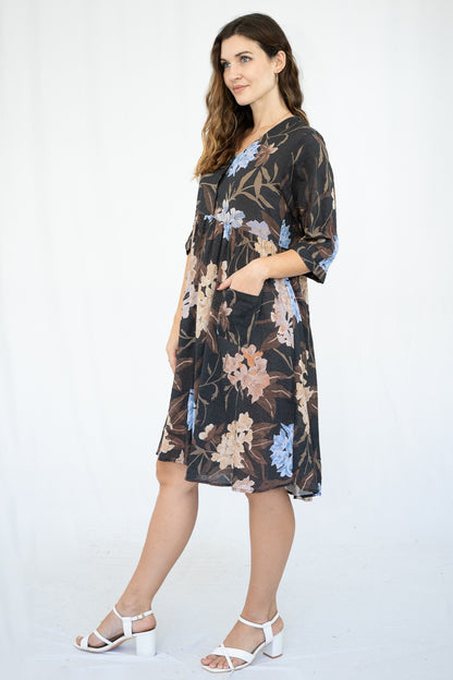 Midnight Floral Relaxed Dress