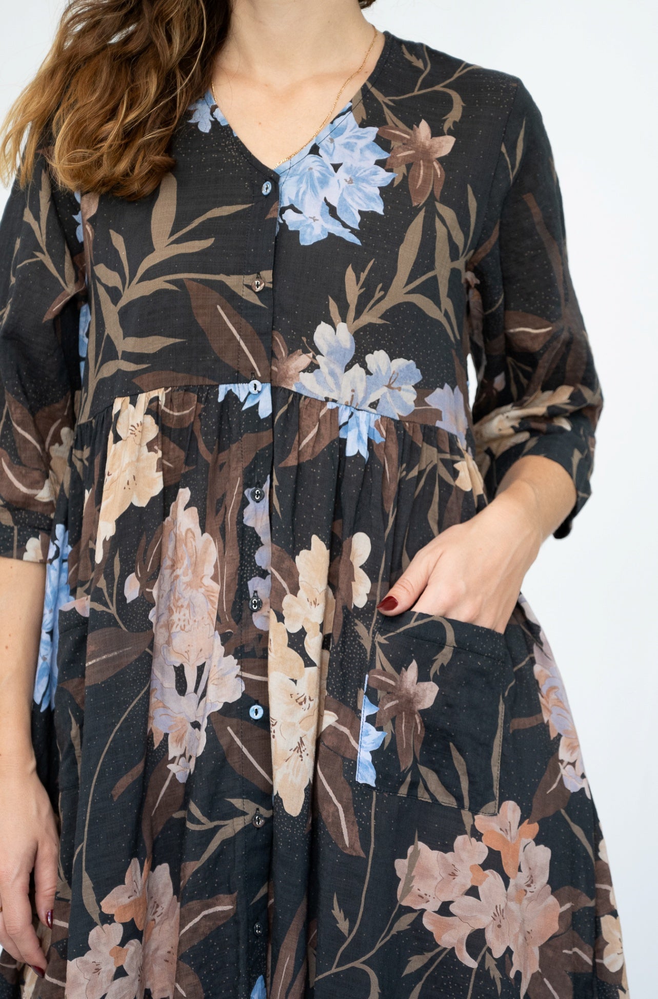 Midnight Floral Relaxed Dress