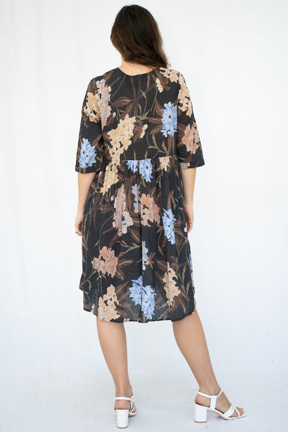 Midnight Floral Relaxed Dress
