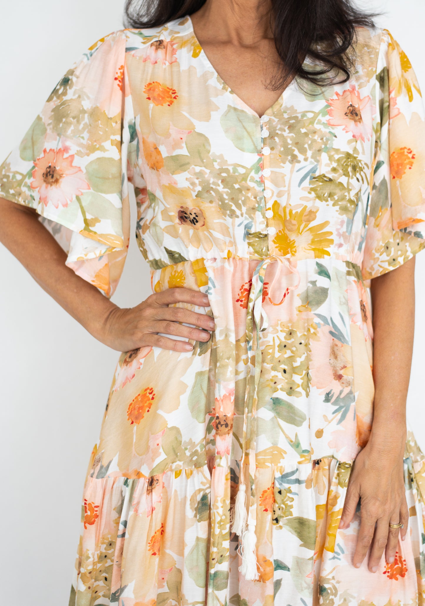 Sunflower Tiered Short Dress