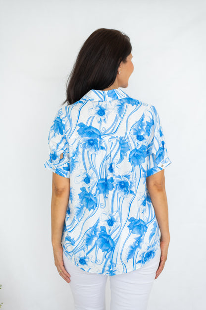 Bedazzled Floral Shirt