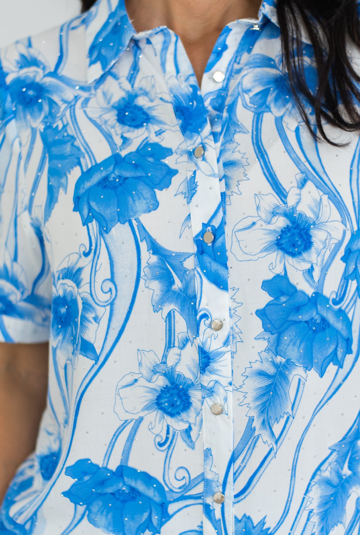 Bedazzled Floral Shirt
