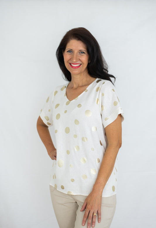 Glittering Polka Dot Top