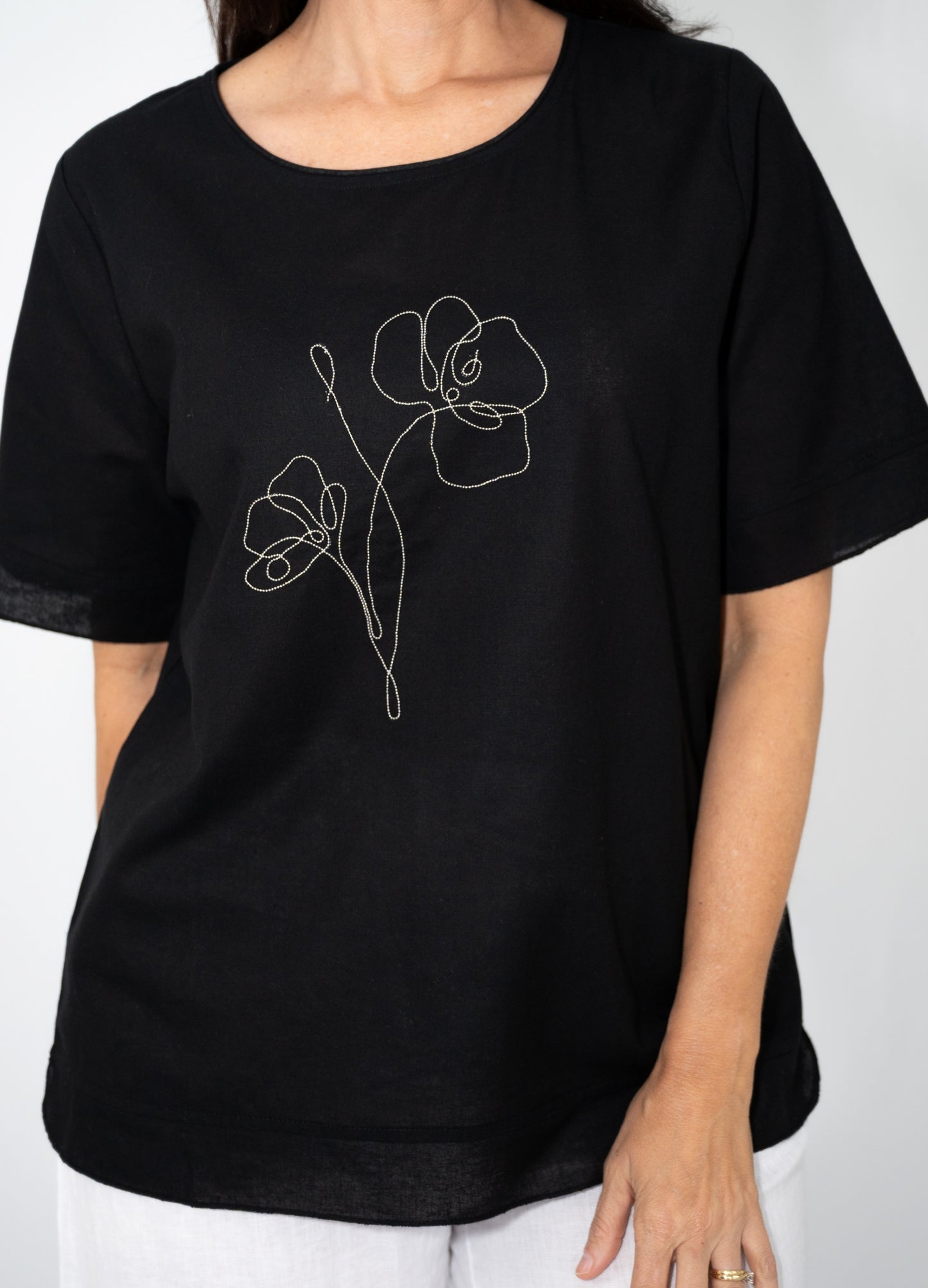 Rhinestone Bloom T-Shirt