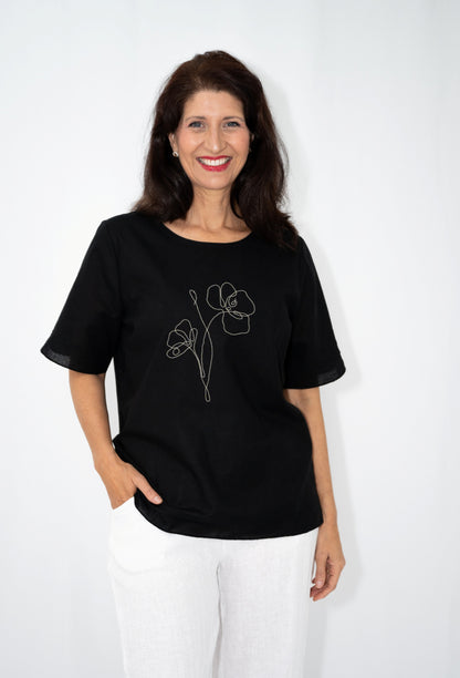 Rhinestone Bloom T-Shirt