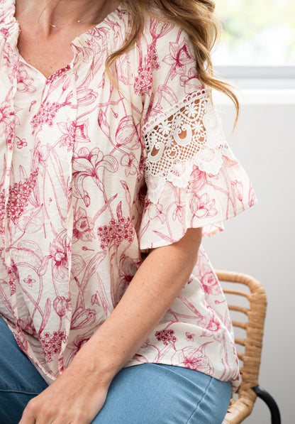 Blooms Lace Bell Top
