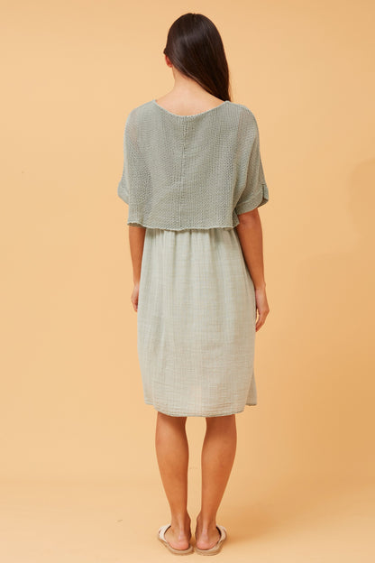Mesh Italian Layered Cotton Dress