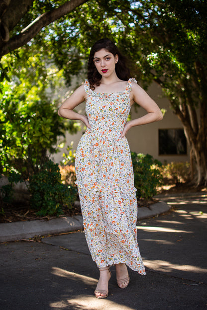 Wildflowers Frill Maxi Dress