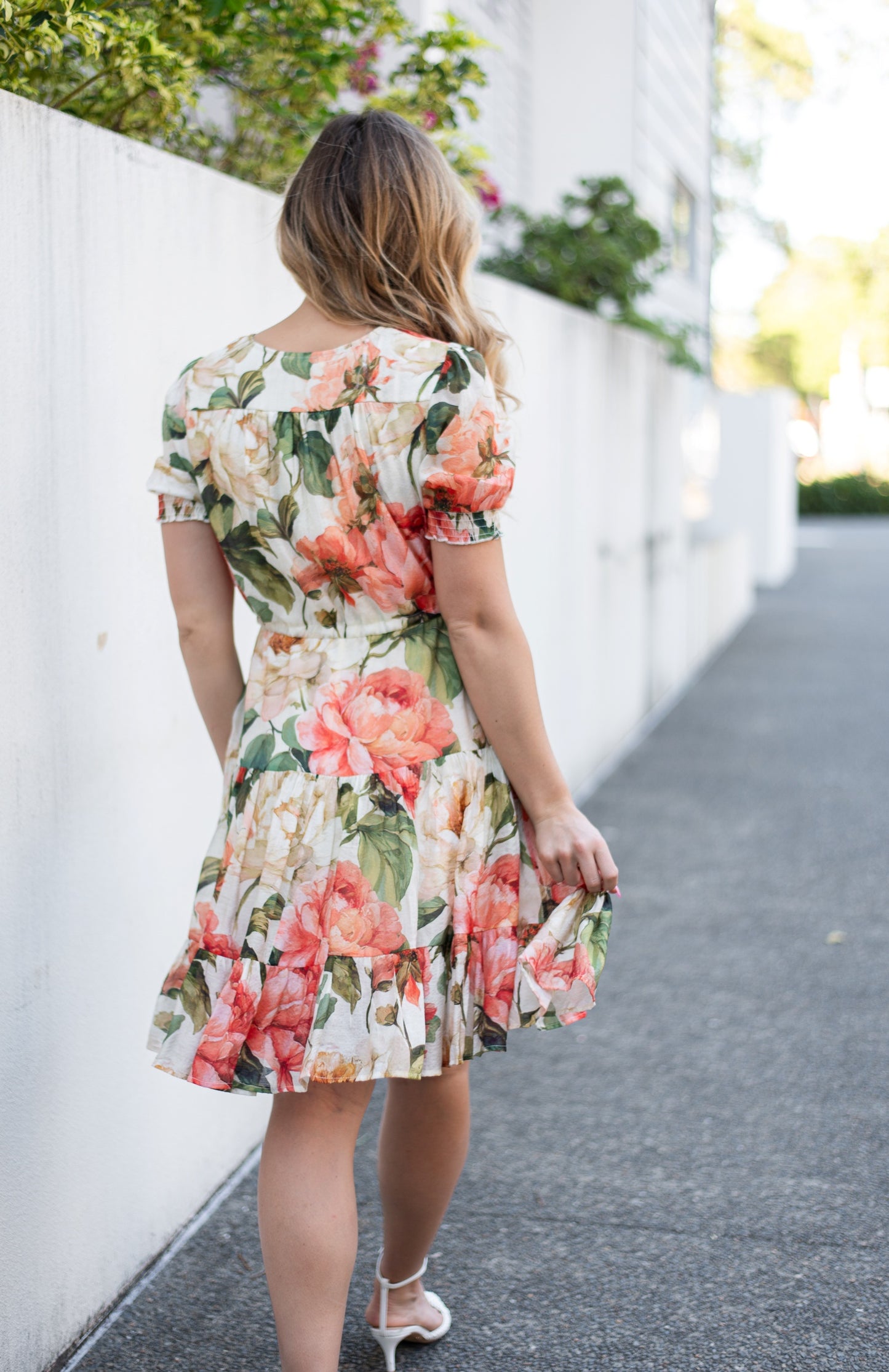 Peony Tiered Short Tie Dress